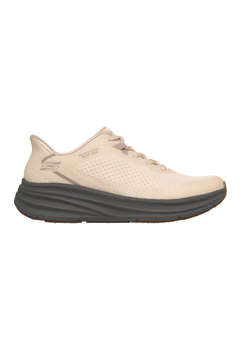 Skechers Pantofi sport Bobs Skillz Slip-ins cu model uni - Bej/Gri antracit
