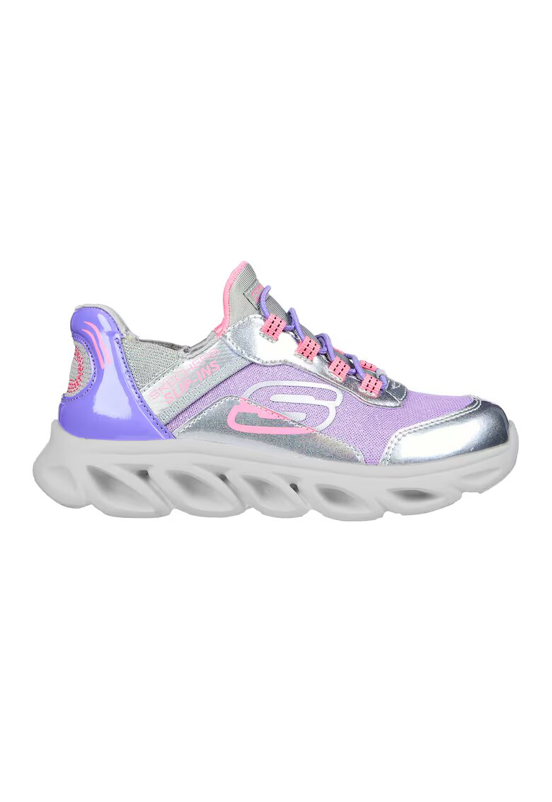 Skechers Pantofi sport cu brant cu amortizare Flex Glide - Lila/Argintiu