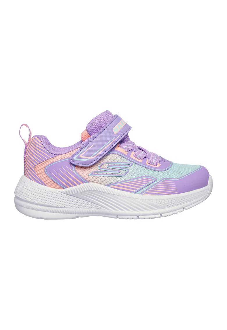 Skechers Pantofi sport cu logo Microspec Advance Oasis - Albastru pastel/Piersica/Lila
