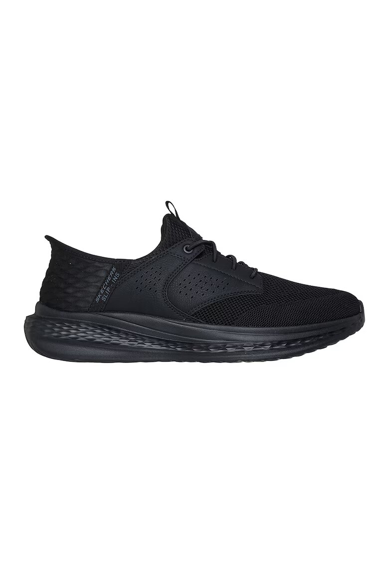 Skechers Pantofi sport cu segmente din piele ecologica Slip-ins® Slade Caster - Negru