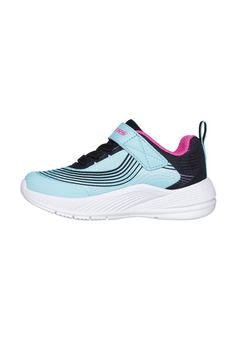Skechers Pantofi sport cu velcro Microspec Advance - Albastru deschis/Bleumarin