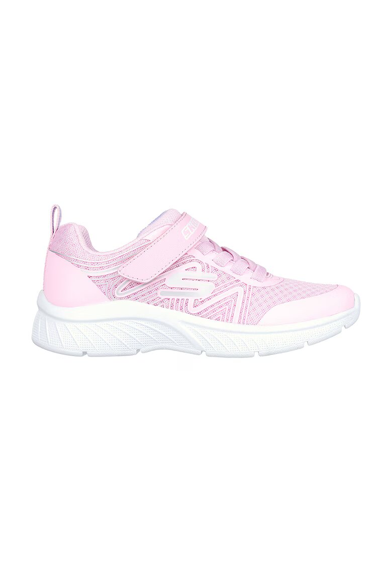 Skechers Pantofi sport cu velcro Microspec Plus Swirl Sweet - Roz deschis