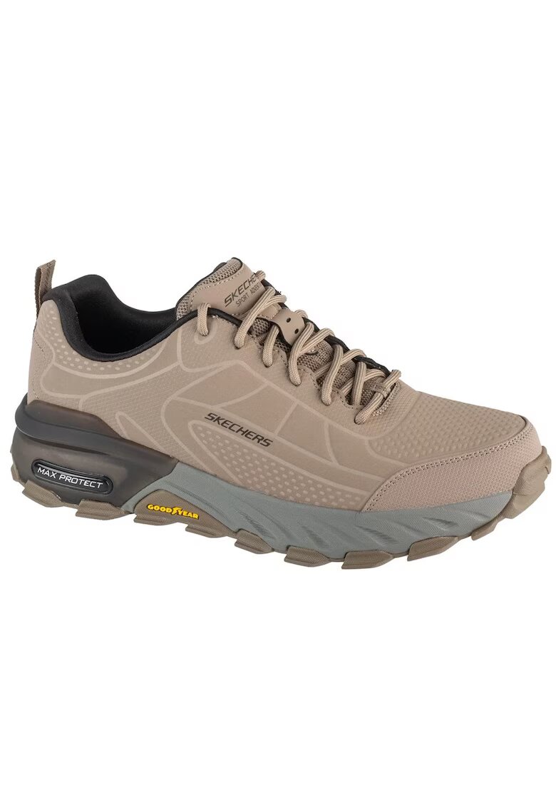 Skechers Pantofi sport de piele ecologica cu design perforat - Bej