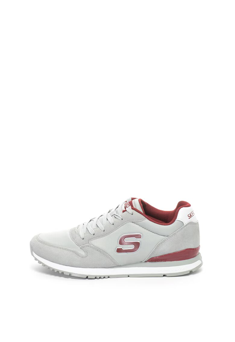 Skechers Pantofi sport de piele intoarsa si material textil Sunlite