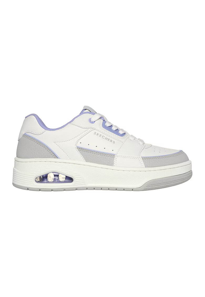 Skechers Pantofi sport de piele Uno Court - Alb/Gri