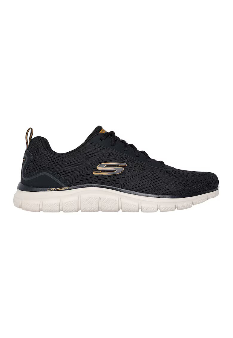 Skechers Pantofi sport din material textil Track Leshur - Negru/Negru stins