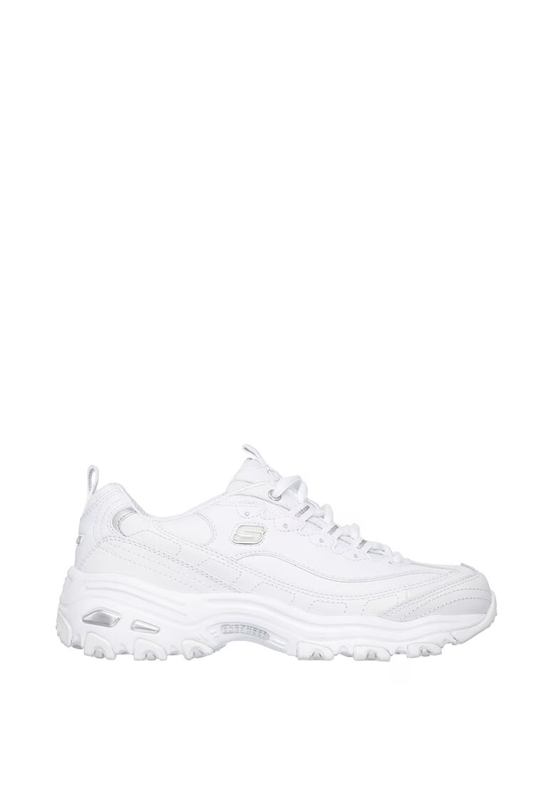 Skechers Pantofi sport din piele cu logo D'Lites Fresh Start11 - Alb