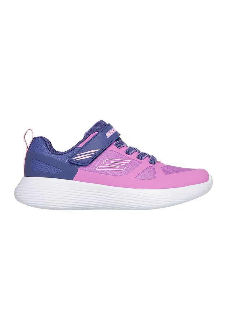 Skechers Pantofi sport Go Run 400 V2 - Trace Track - Albastru inchis/Roz pastel/Alb optic
