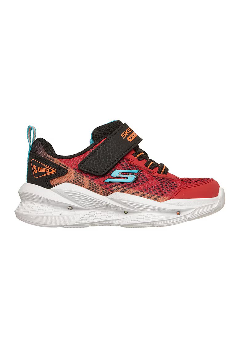 Skechers Pantofi sport Meteor-Lights 2.0 cu LED-uri - Rosu/Negru/Portocaliu deschis
