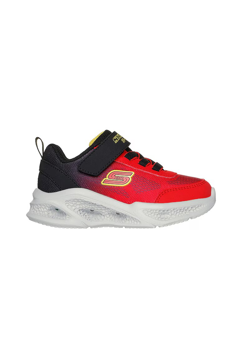 Skechers Pantofi sport Meteor-Lights - Krendox cu aspect contrastant - Rosu/Negru