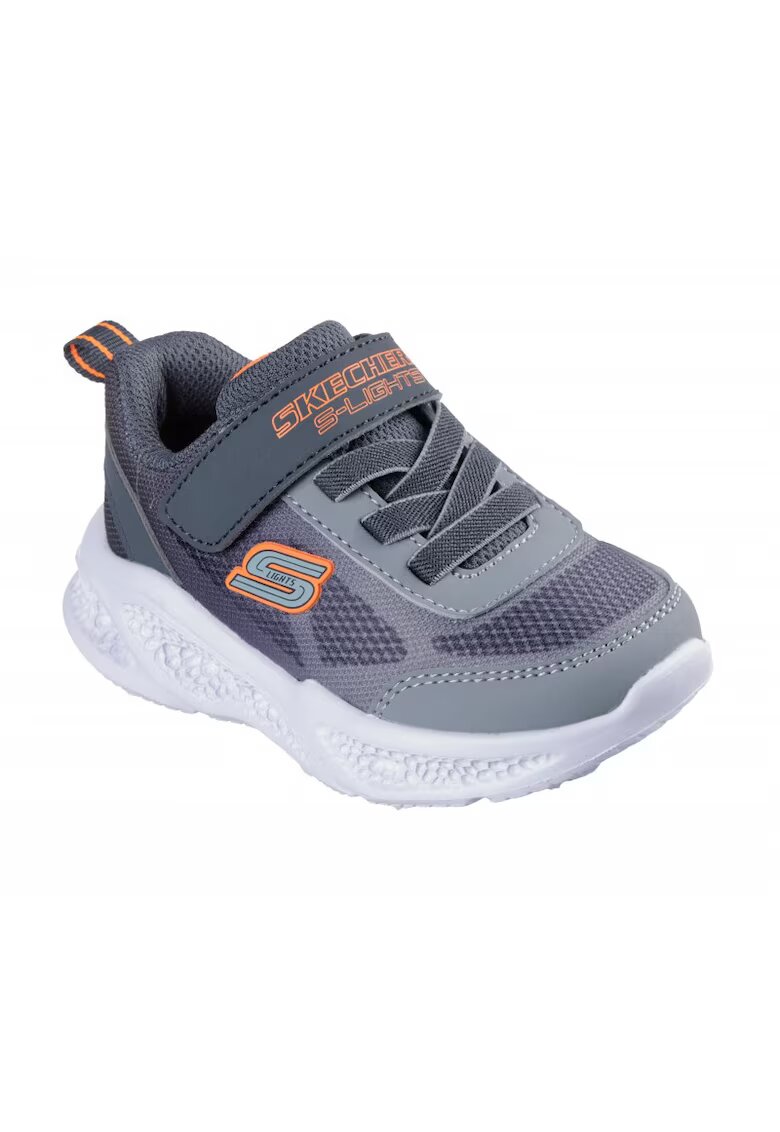 Skechers Pantofi sport Meteor-Lights Krendox - portocalii si gri - Gri