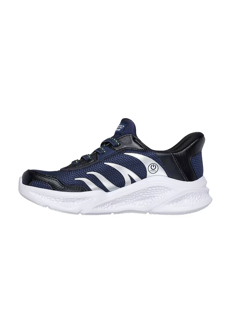 Skechers Pantofi sport Meteor slip-ins cu LED-uri - Verde lime/Bleumarin