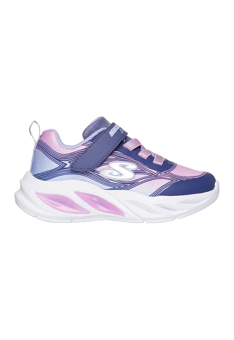 Skechers Pantofi sport S-Lights Cosmic Glow cu LED-uri - Albastru inchis/Roz pastel/Alb optic