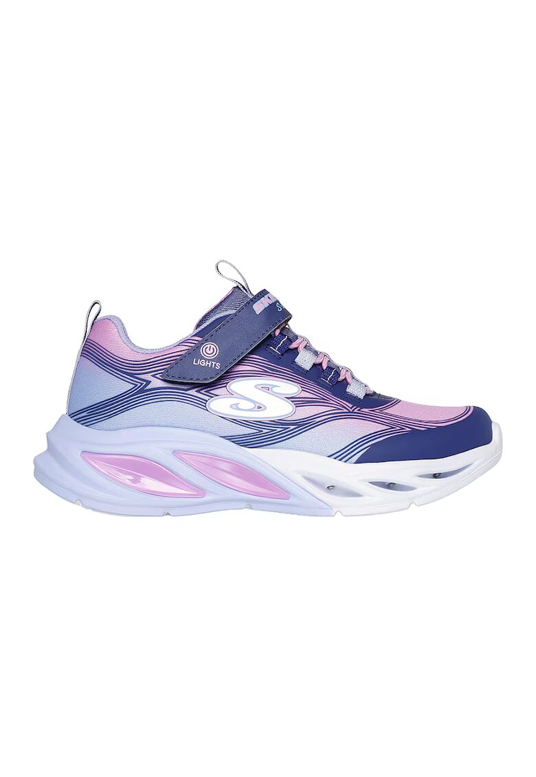 Skechers Pantofi sport S-Lights Cosmic Glow cu LED-uri - Albastru inchis/Roz pastel/Alb optic