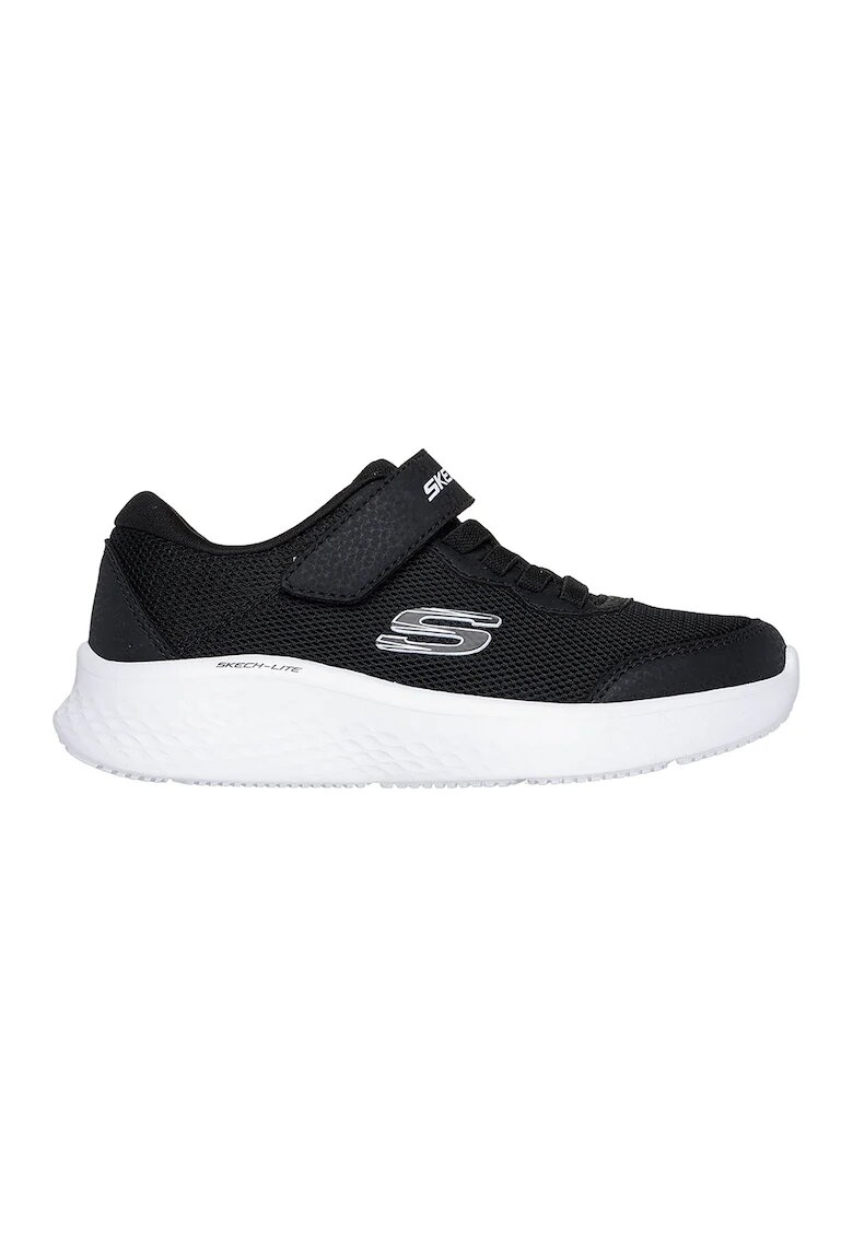 Skechers Pantofi sport Skech-Lite Pro cu insertii de piele ecologica si velcro - Negru/Alb optic