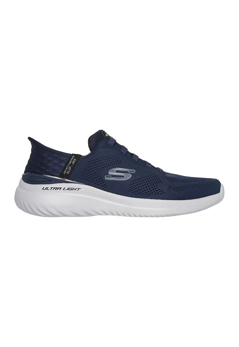 Skechers Pantofi sport slip-ins din plasa cu detalii logo Bounder 2.0 - Bleumarin