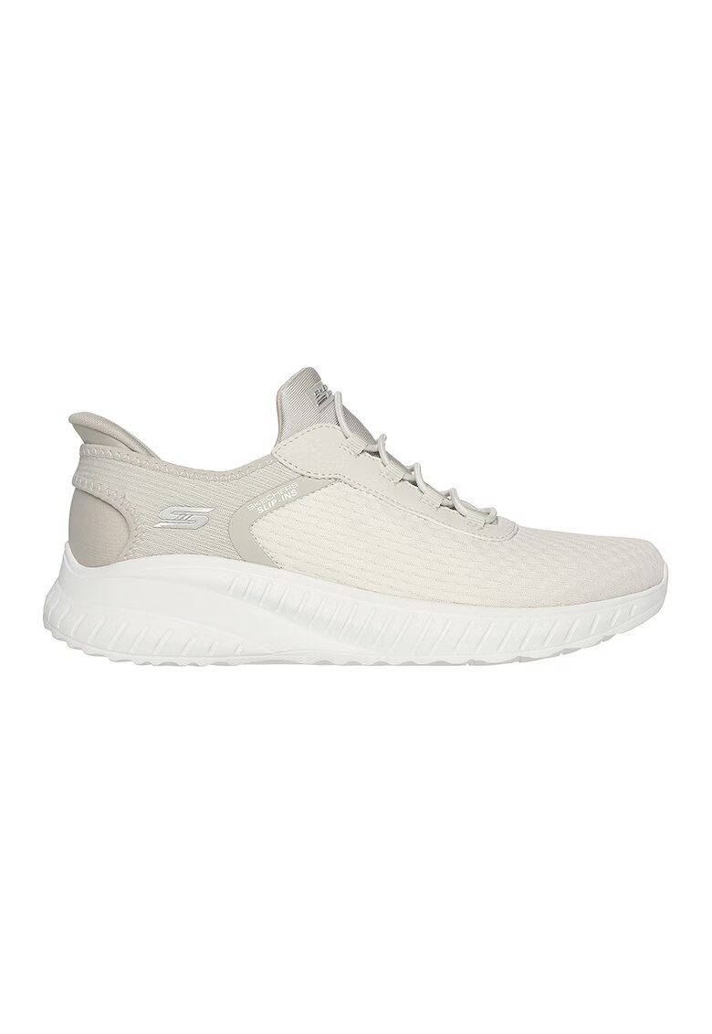 Skechers Pantofi sport slip-ins Sport Squad Chaos - Alb fildes/Alb murdar