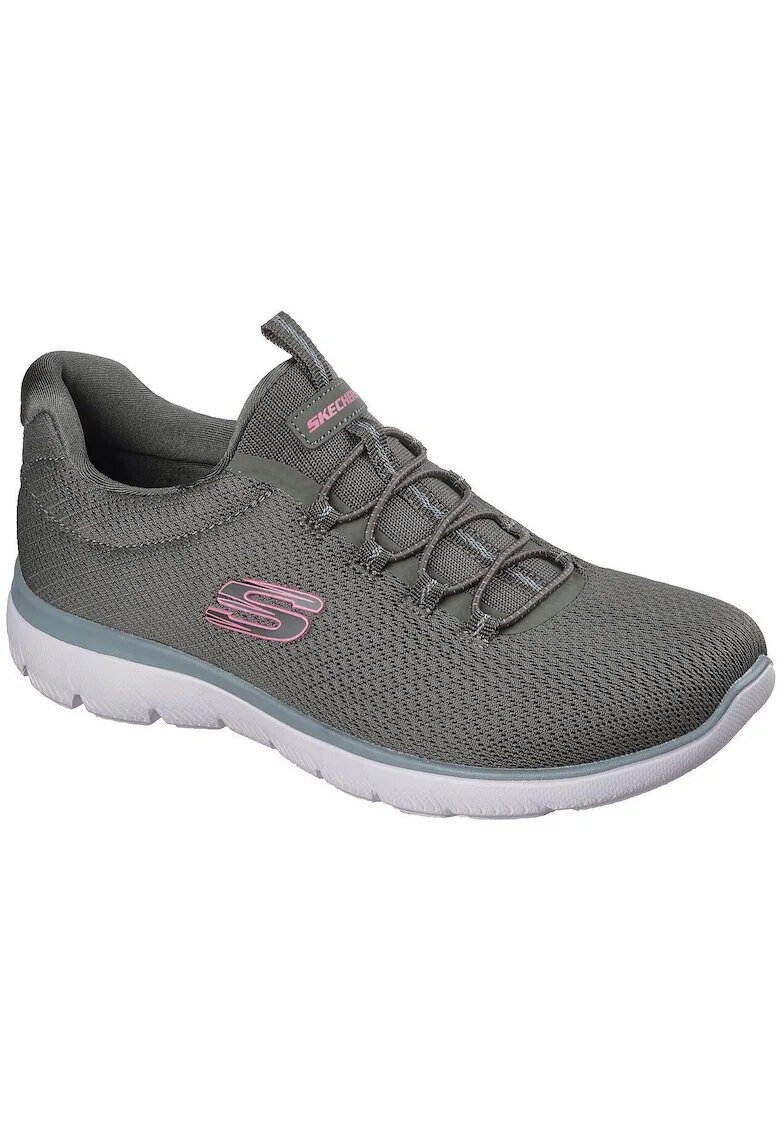 Skechers Pantofi sport slip-on din material textil - Gri