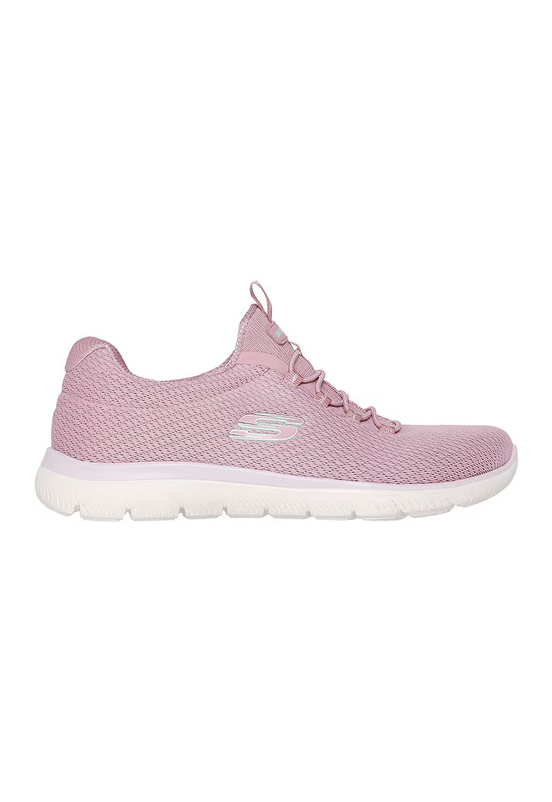 Skechers Pantofi sport slip-on din material textil - Roz