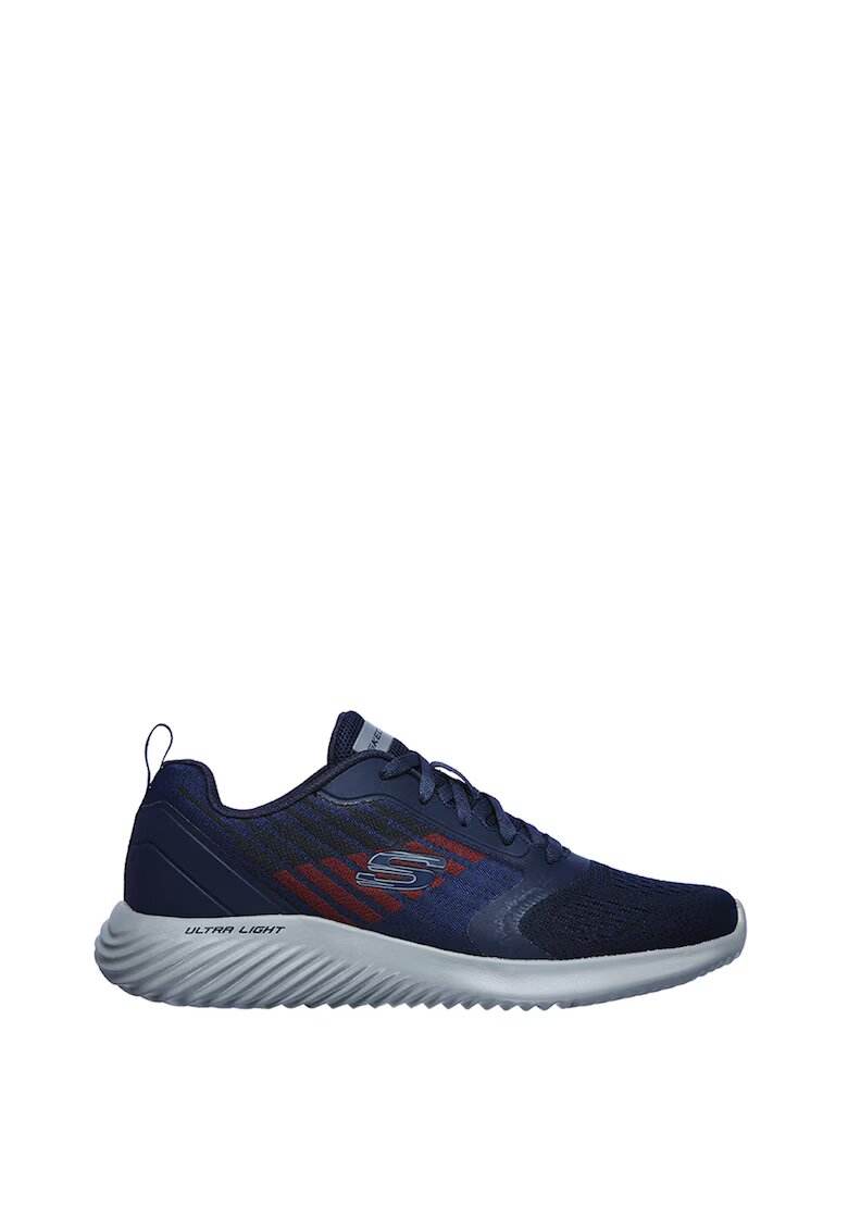 Skechers Pantofi sport usori - cu amortizare - din plasa tricotata Bounder - Verkona -1` Bleumarin inchis/ Rosu inchis - Rosu inchis/Bleumarin