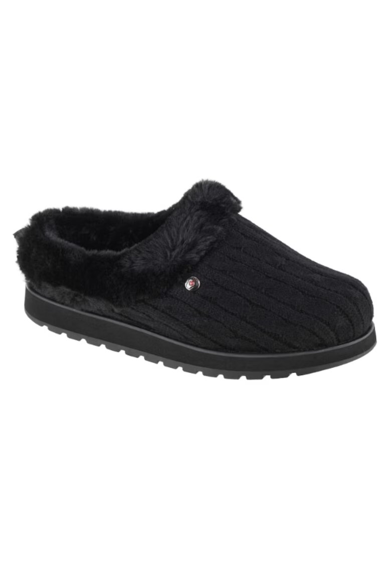 Skechers Papuci cu garnitura din blana sintetica Keepsakes- Ice Angel - Negru