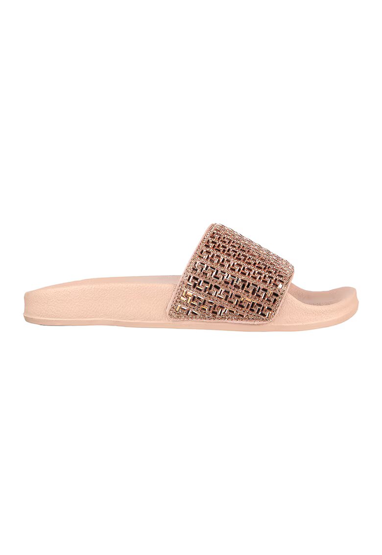 Skechers Papuci stralucitori Pop Ups - New Spark - Auriu/Piersica