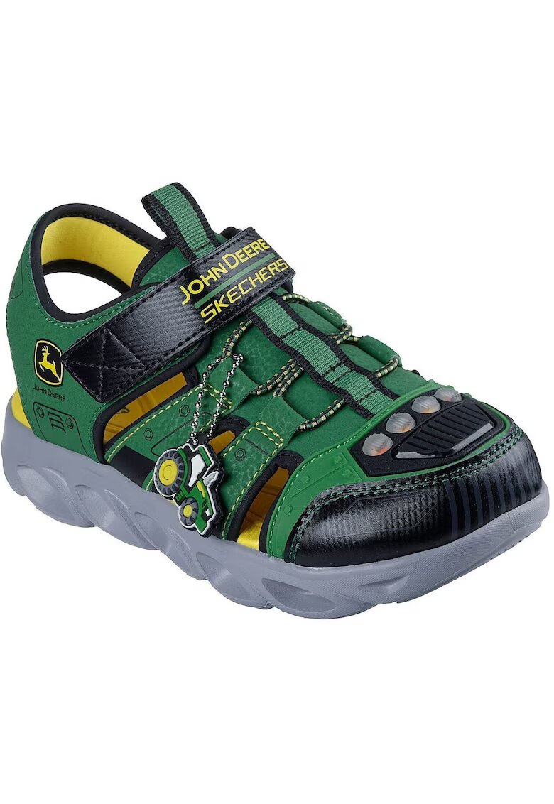 Skechers Sandale cu model - velcro si LED-uri - Verde