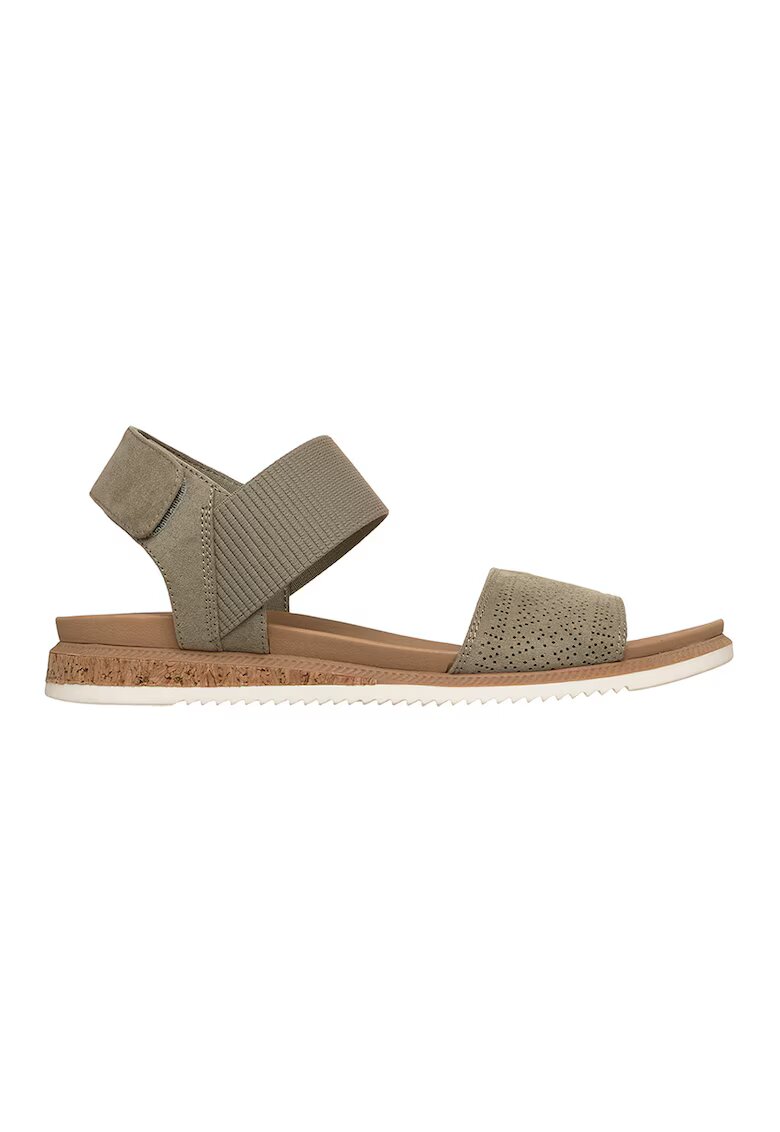 Skechers Sandale din material textil cu talpa joasa Desert Kiss - Verde pal/Caramel