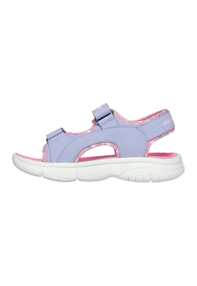 Skechers Sandale din material textil cu velcro - Albastru lavanda