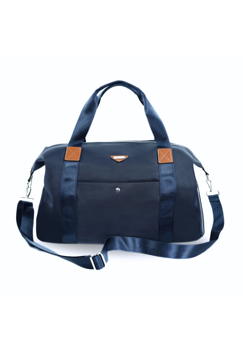 sOliver Geanta de dama weekend FB50 Lundra impermeabila - incapatoare - cu curea reglabila - ideala pentru calatorii si sala de sport - Albastru inchis - 55 cm x 32 cm x 20 cm