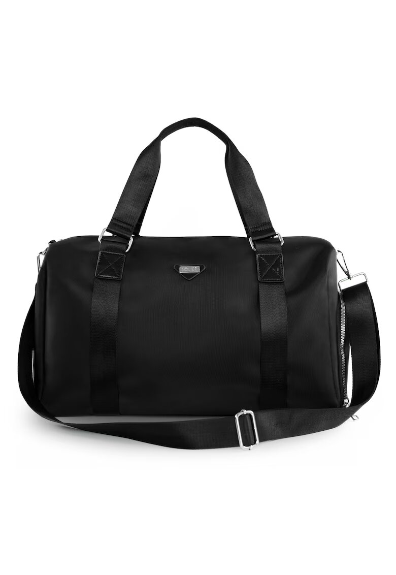 sOliver Geanta de dama weekend FB51 Rimma din nailon - incapatoare - impermeabila - cu curea reglabila - ideala pentru calatorii si sala de sport - Negru - 45 cm x 34 cm x 17 cm