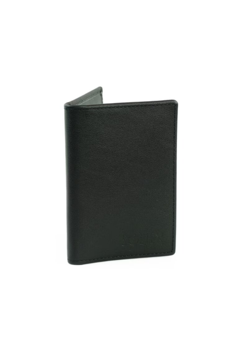 sOliver Portofel pentru carduri din piele naturala SW45 negru 11x8 cm