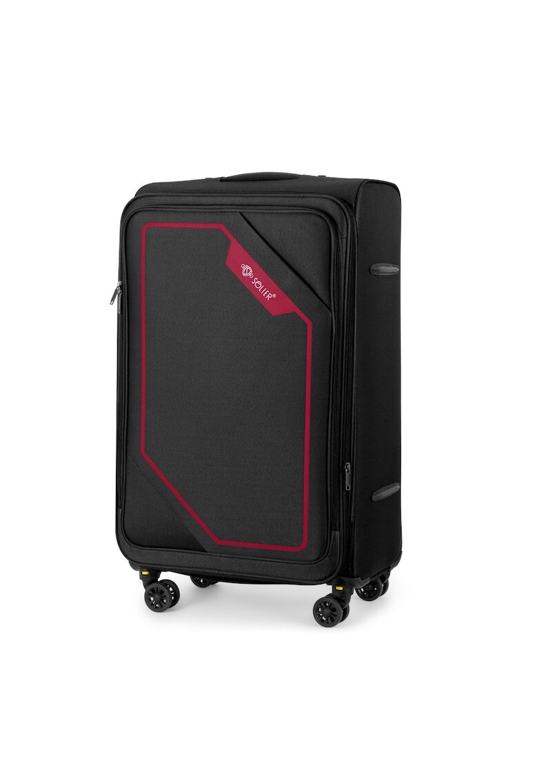 sOliver Troler textil mediu M 23" SOFTFLEX 2240 negru-rosu