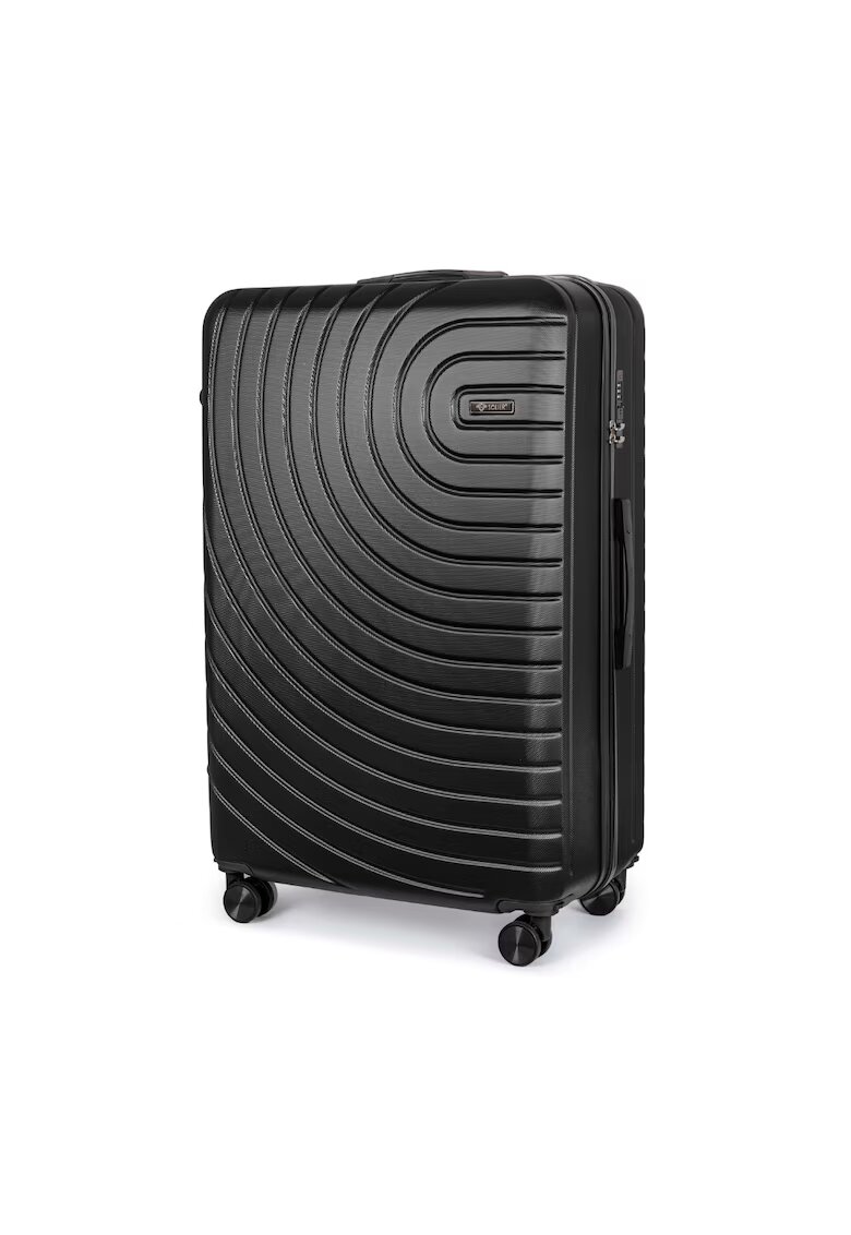 sOliver Troler - Valiza pe roti mediu - 4 roti duble cu rotatie 360° - Negru - M - 56L - ® AVENTOR 1064 BLACK 24'
