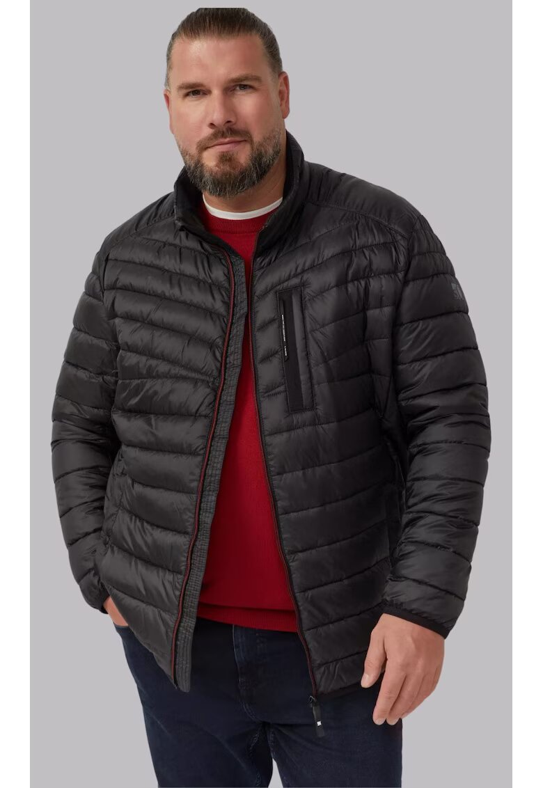 sOliver Big Sizes Jacheta barbati - fara gluga cu buzunare oblice si croiala Regular fit - Negru