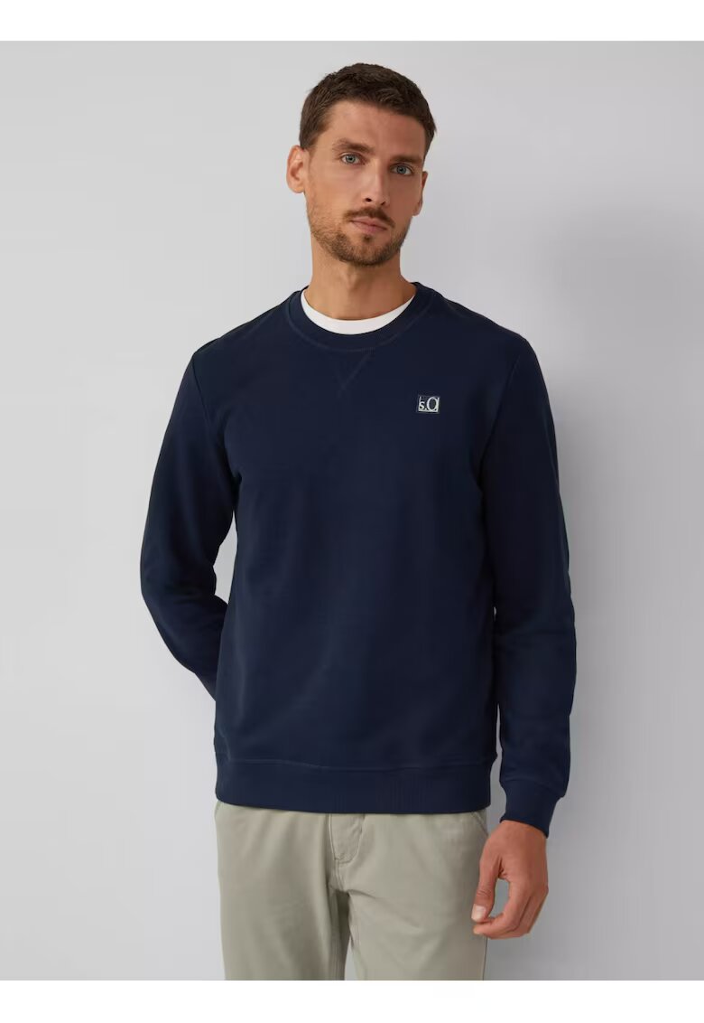 sOliver Bluza de trening regular-fit cu aplicatie logo - Bleumarin inchis
