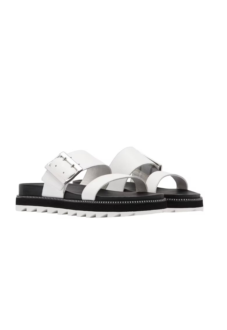 Sorel Papuci - Piele Naturala - Alb/Negru -