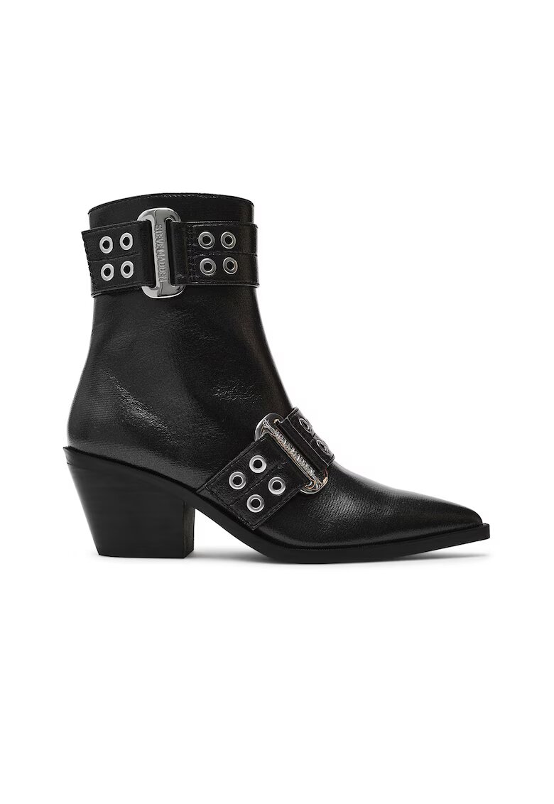 Steve Madden Botine de piele ecologica cu toc - Negru