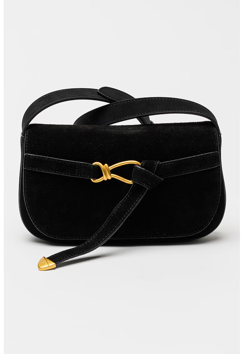 Steve Madden Geanta crossbody de piele intoarsa Klare - Negru