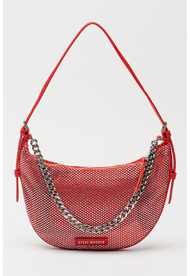 Steve Madden Geanta de piele ecologica cu strasuri - Rosu vermillion