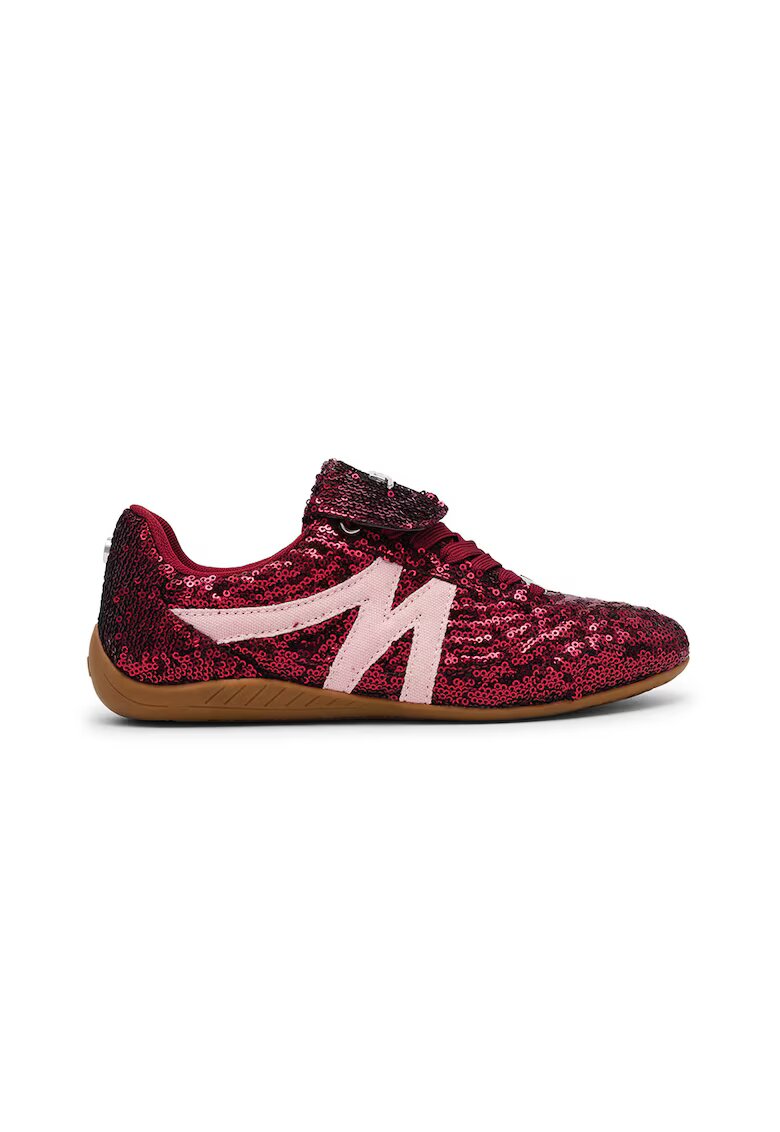 Steve Madden Pantofi sport cu aplicatii de paiete Freekick - Visiniu/Roz pastel