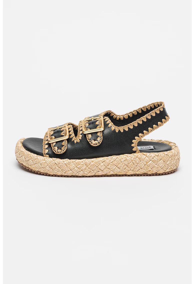 Steve Madden Sandale slingback din piele - Negru/Bej