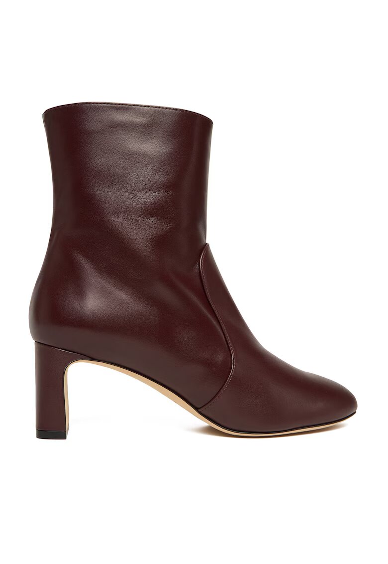 Stuart Weitzman Botine dama - Boysenberry PY0 - piele naturala - maro -