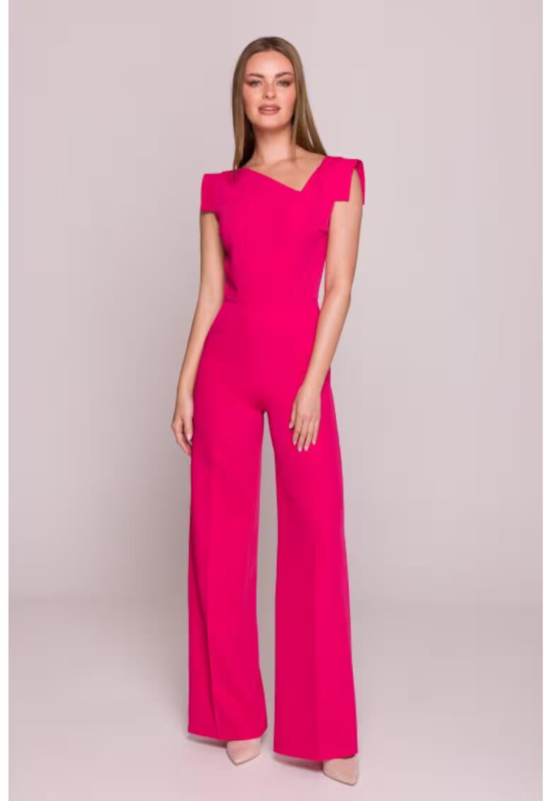 Stylove Salopeta cu decolteu asimetric - - Roz
