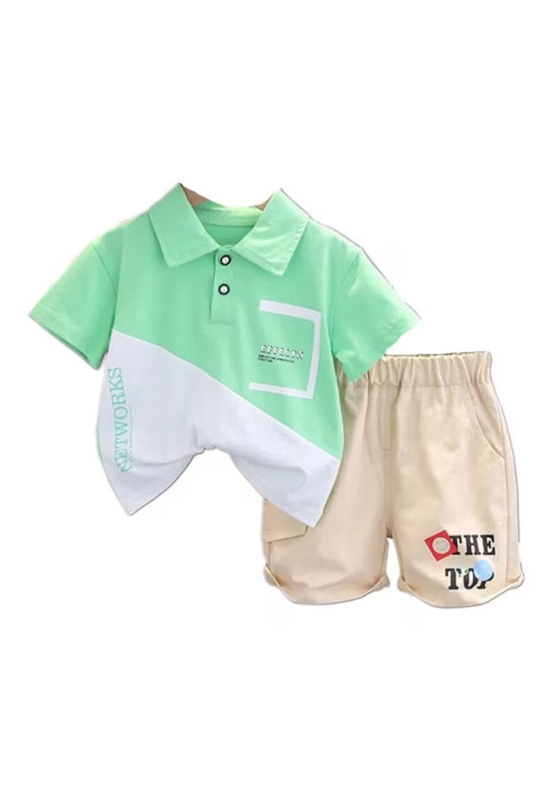 Superbaby Compleu Model The Top - Uni - Casual - Baieti - Maneca scurta - Multicolor