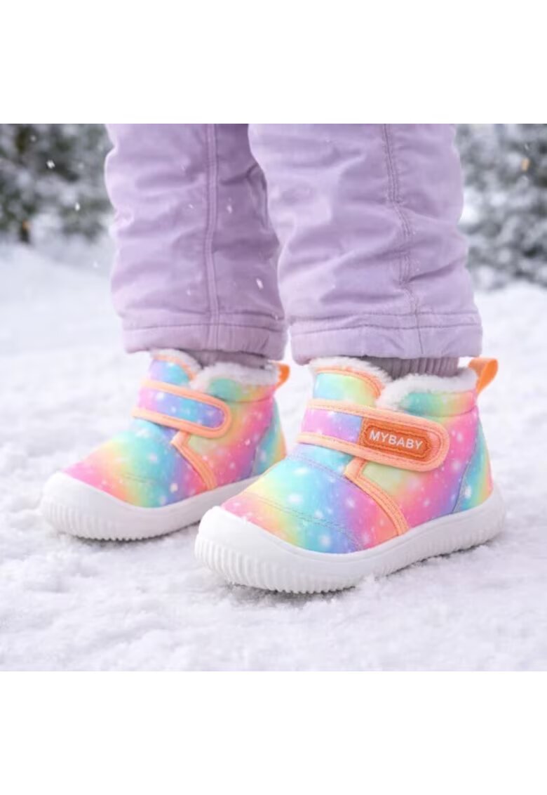 Superbaby Ghete de iarna pentru copii - imprimeu curcubeu - Multicolor