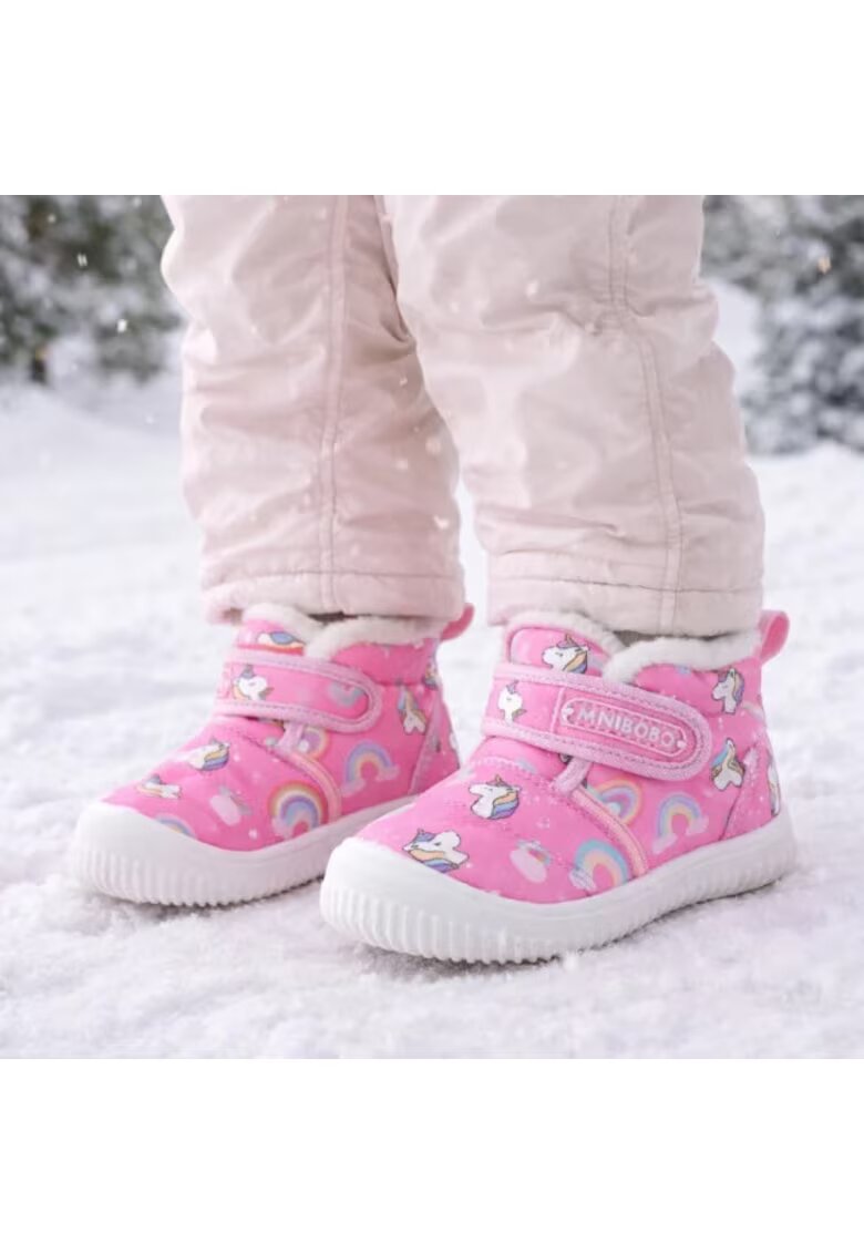 Superbaby Ghete de iarna pentru copii - imprimeu unicorn - Model AL 24710 - Fas - Fete - Roz -