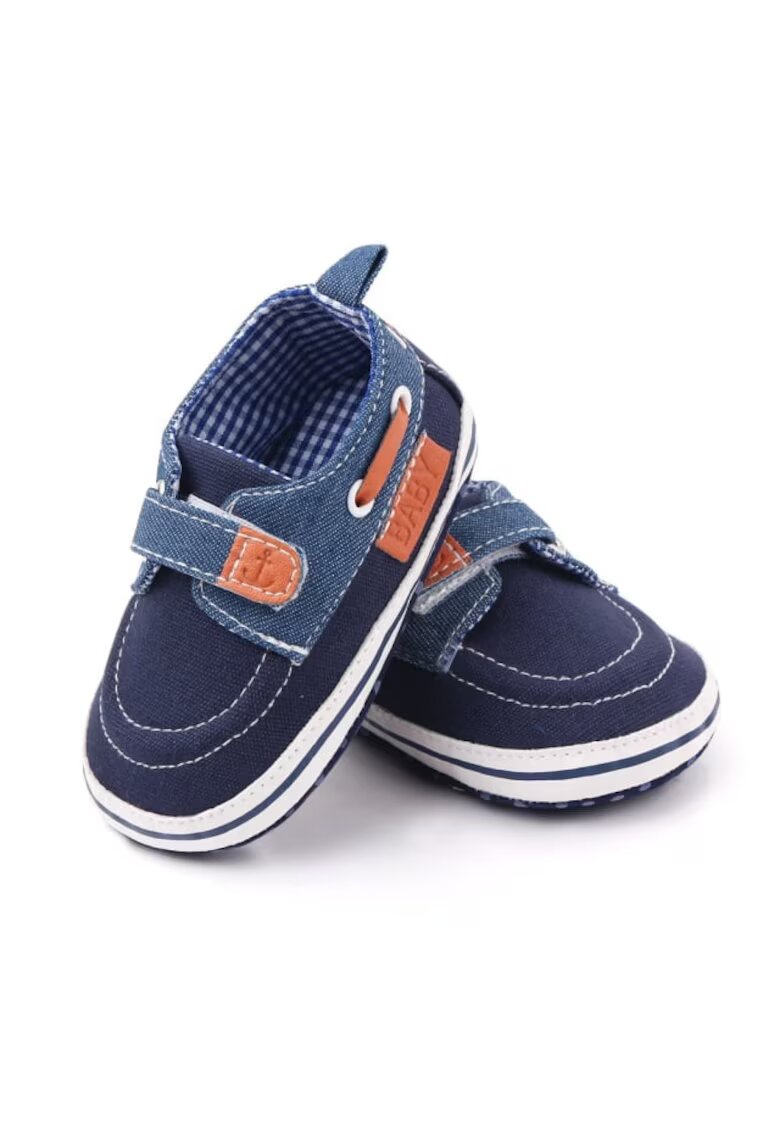 Superbaby Pantofi casual Model AL 16630 - pentru bebelusi - Textil - Denim - Albastru
