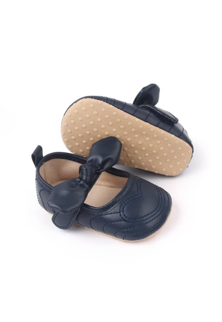 Superbaby Pantofi Model AL 14452 Heart - Piele ecologica - Fete -Bleumarin