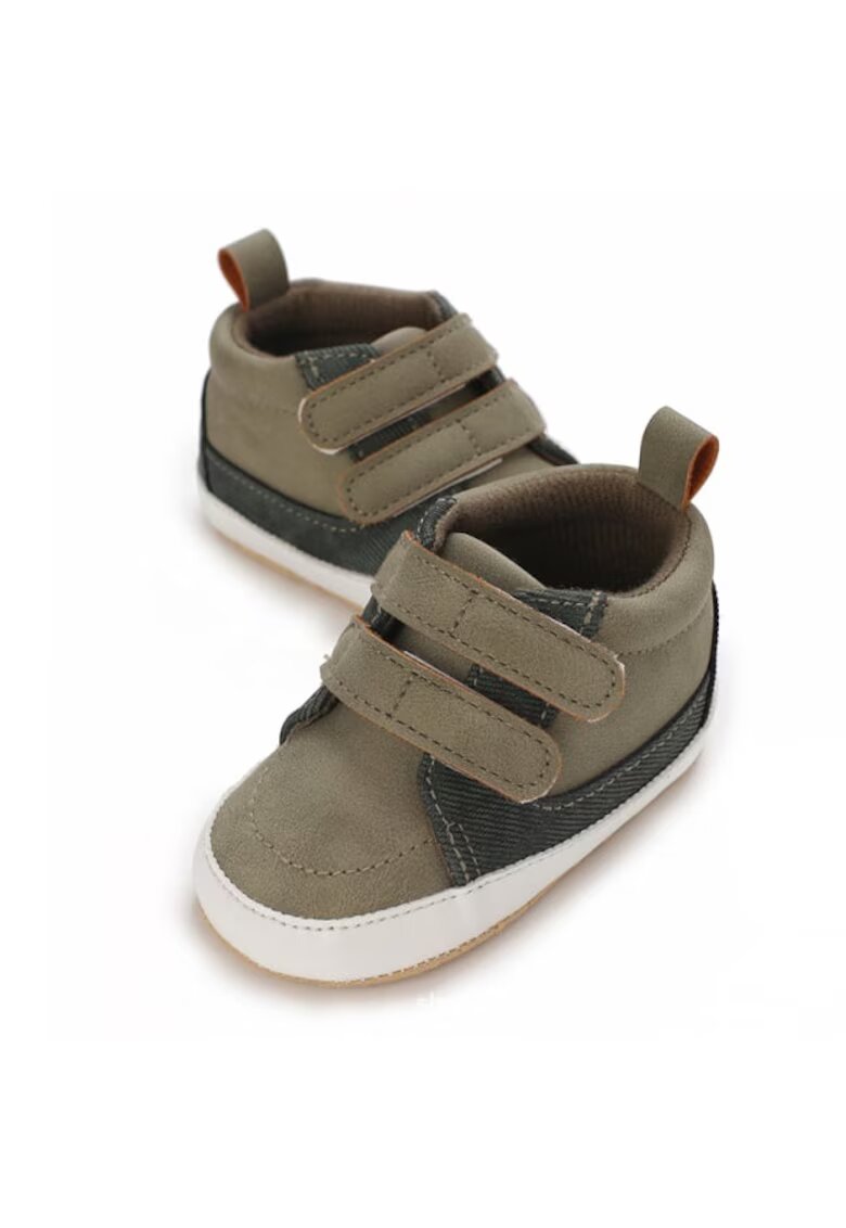 Superbaby Pantofi Model AL 16746 - pentru bebelusi - Piele ecologica - Kaki - Kaki
